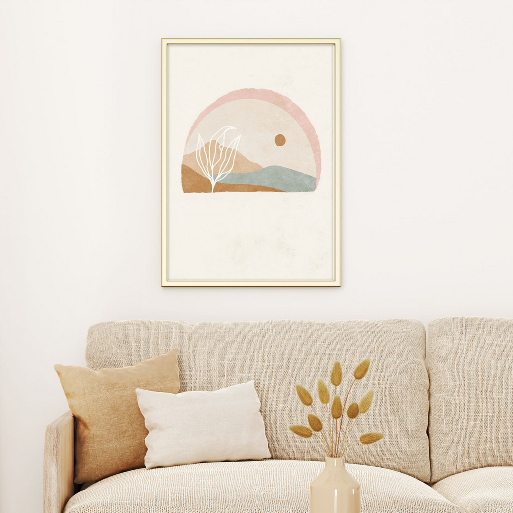 Abstract Desert Scene Wall Art by Cacti and Calypte